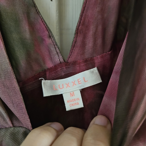 Luxxel Tie Dye Ruched Midi Dress - Picture 6 of 10